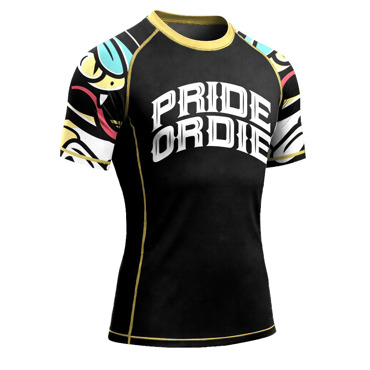 PRIDE OR DIE cold instinct RASHGUARD - BLACk